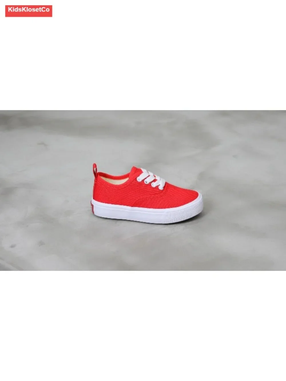 Kids Low Top Canvas Sneakers Lace-up Breathable Rubber Sole